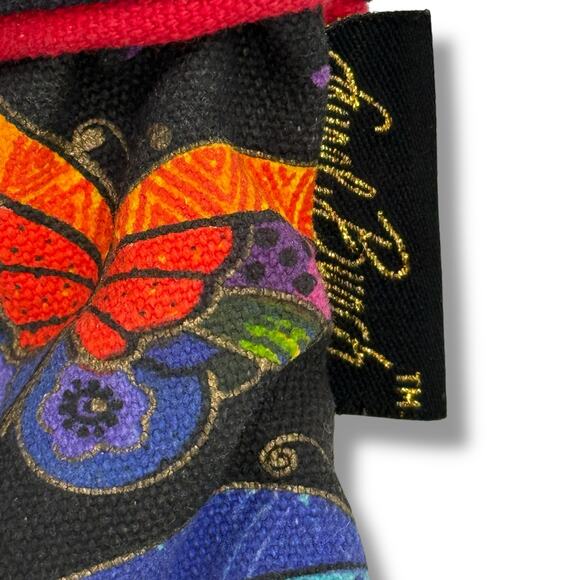 Laruel Burch Beaded Butterfly Pirnt Crossbody Shoulder Handbag Adjustable Strap - Picture 5 of 6